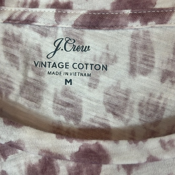 J. Crew White and Purple Leopard Print Top Medium - Picture 2 of 4